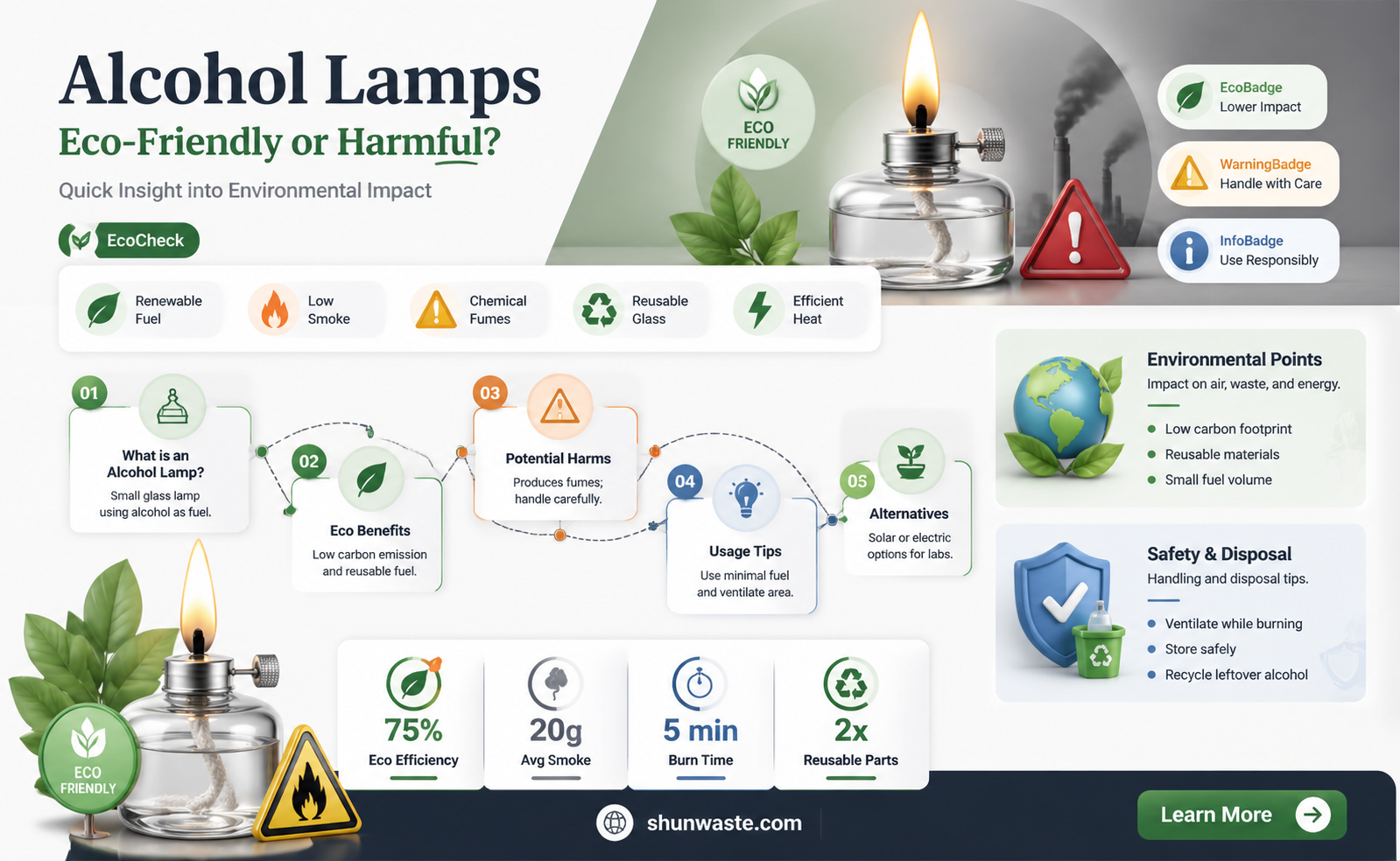 are alcohol lamps bad for the environment