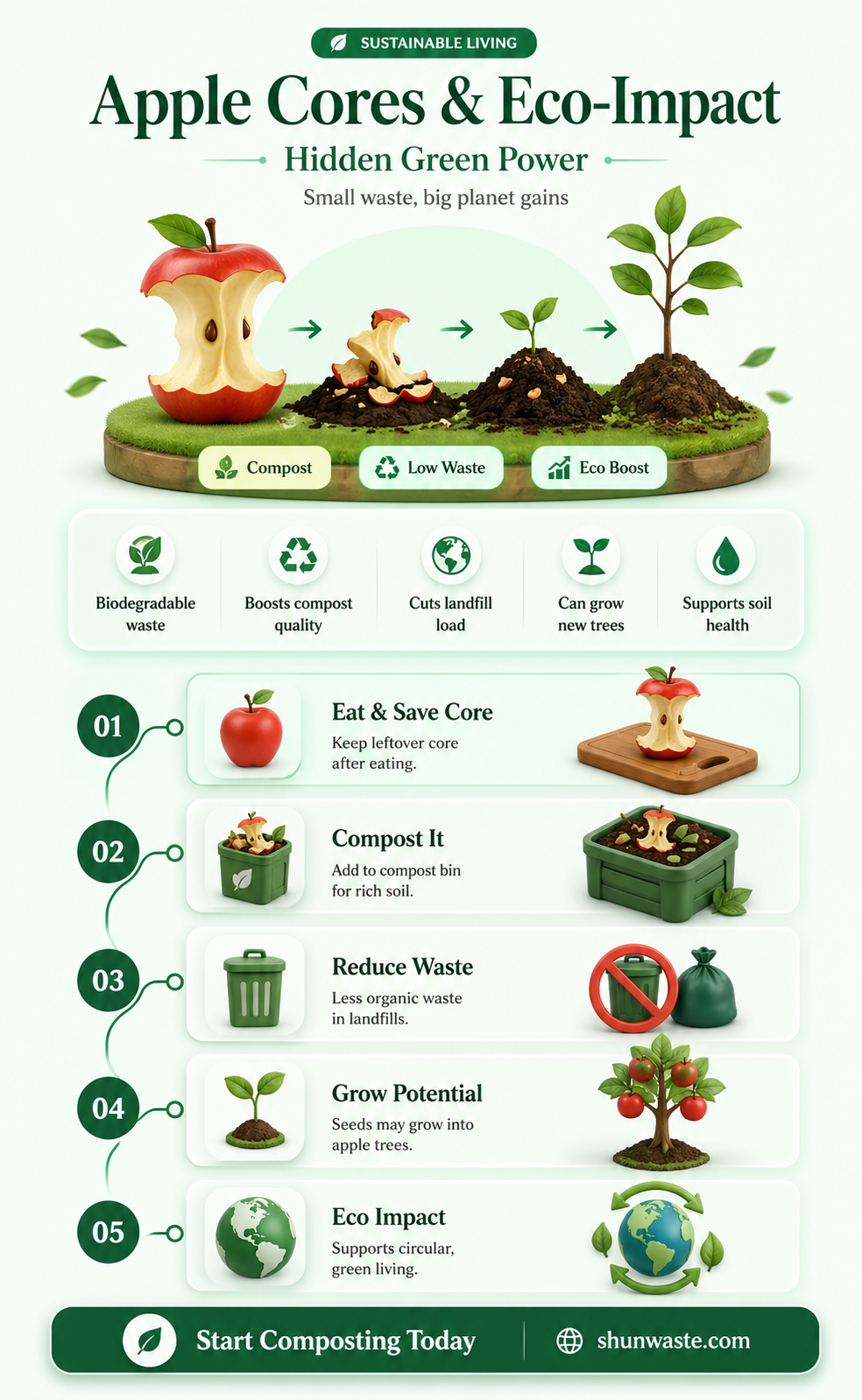 are apple cores good for the environment