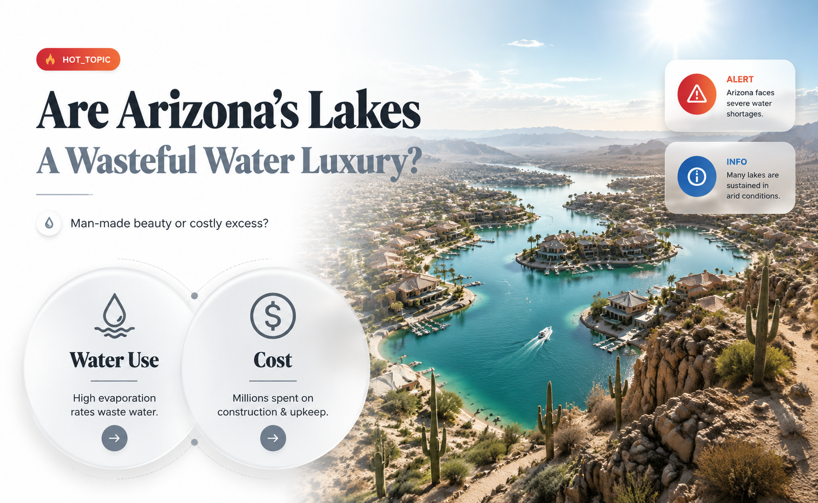 are man made lakes wasteful in arizona