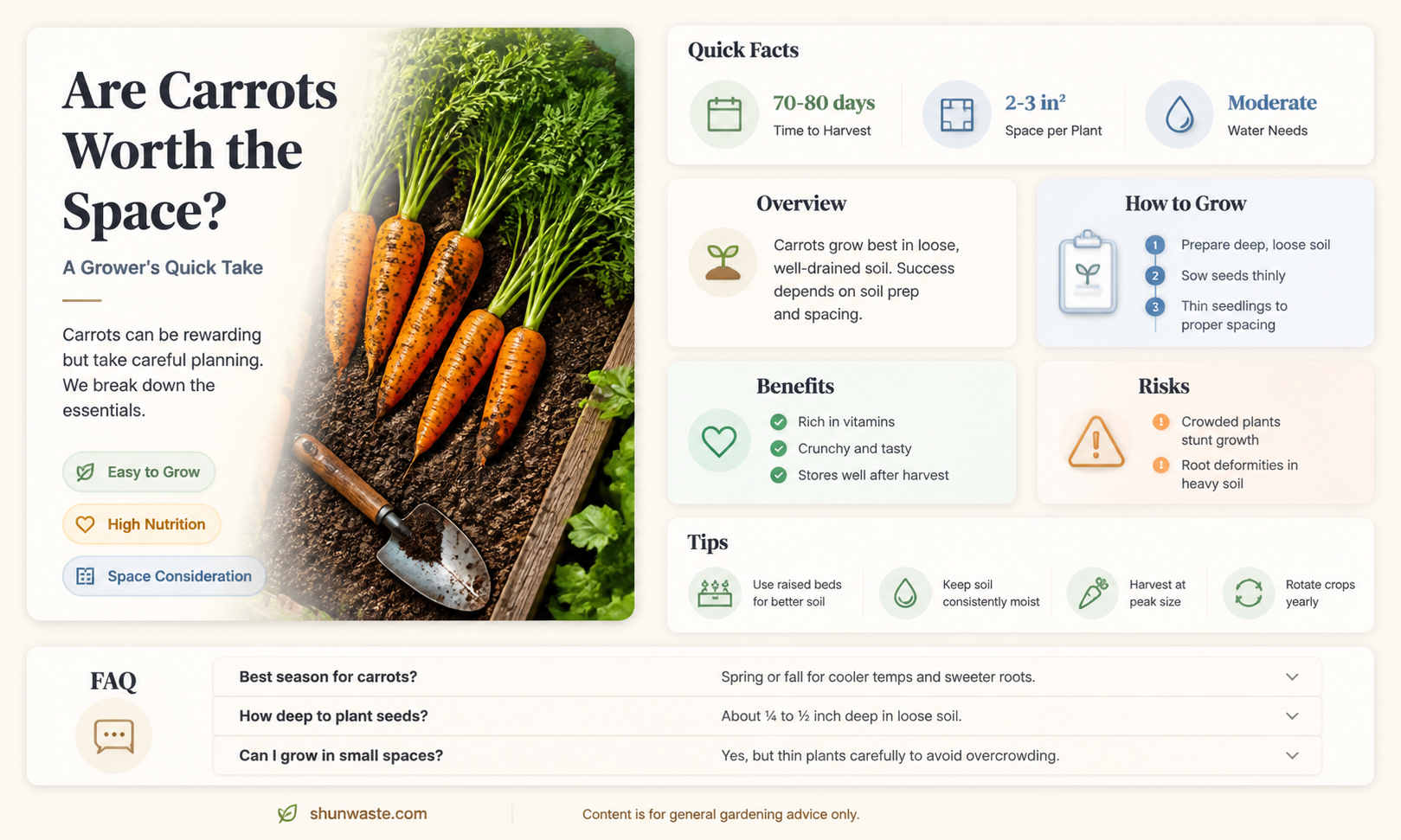 are carrots really a waste of garden space