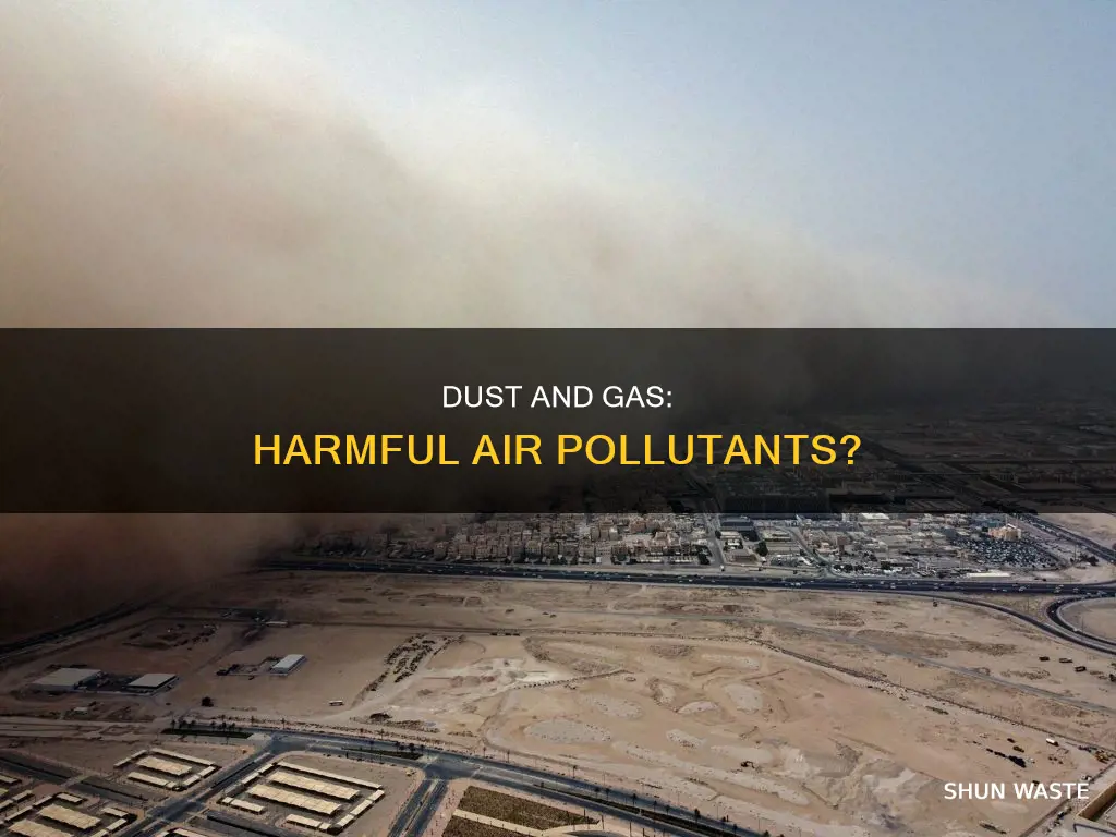 are dust and gas pollutants