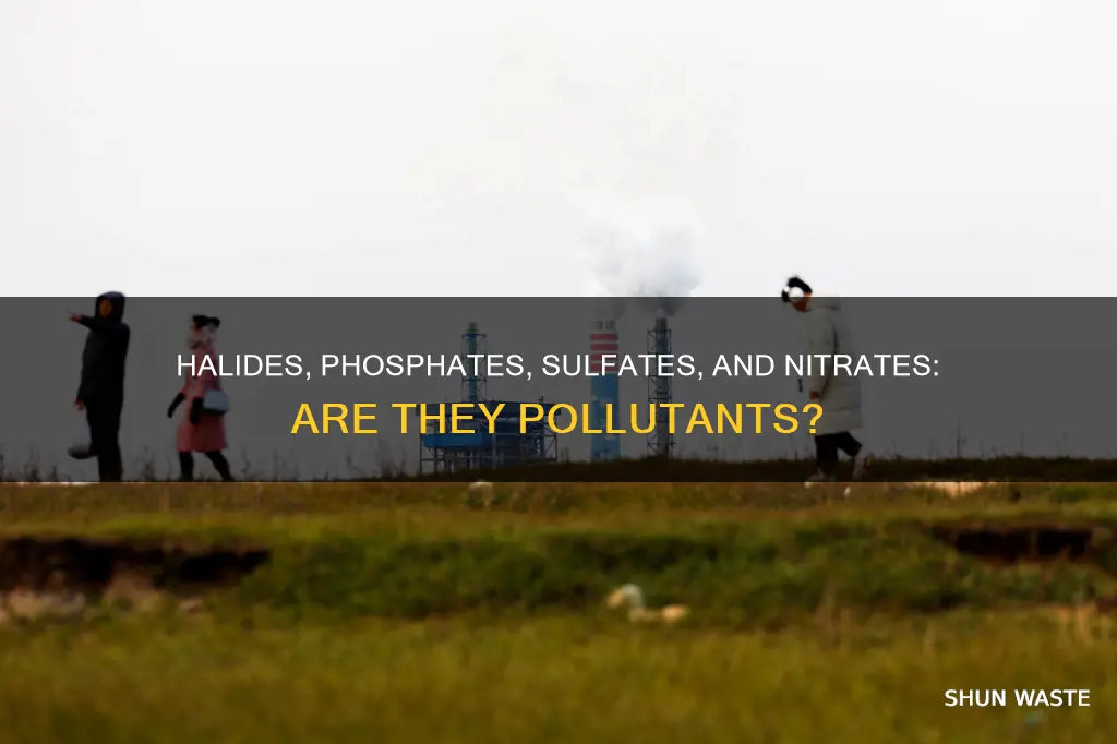 are halides phosphates sulfates and nitrates pollutants