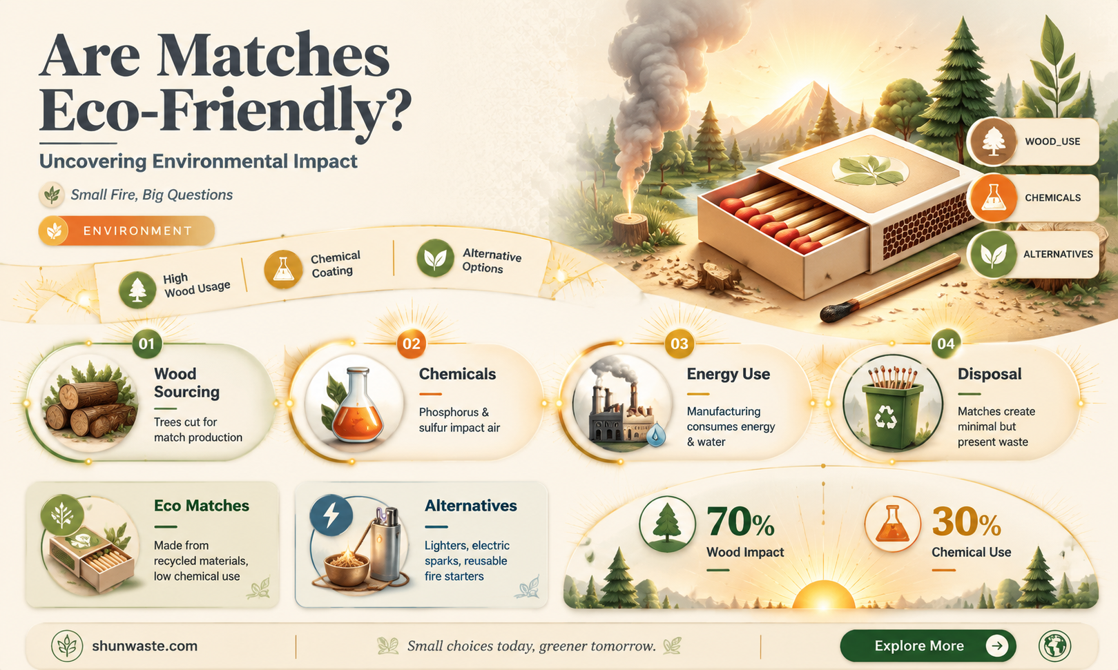 are matches bad for the environment