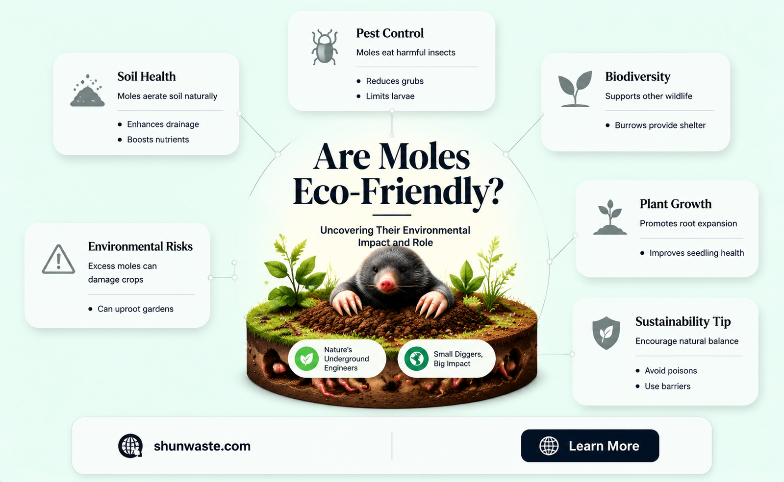 are moles bad for the environment