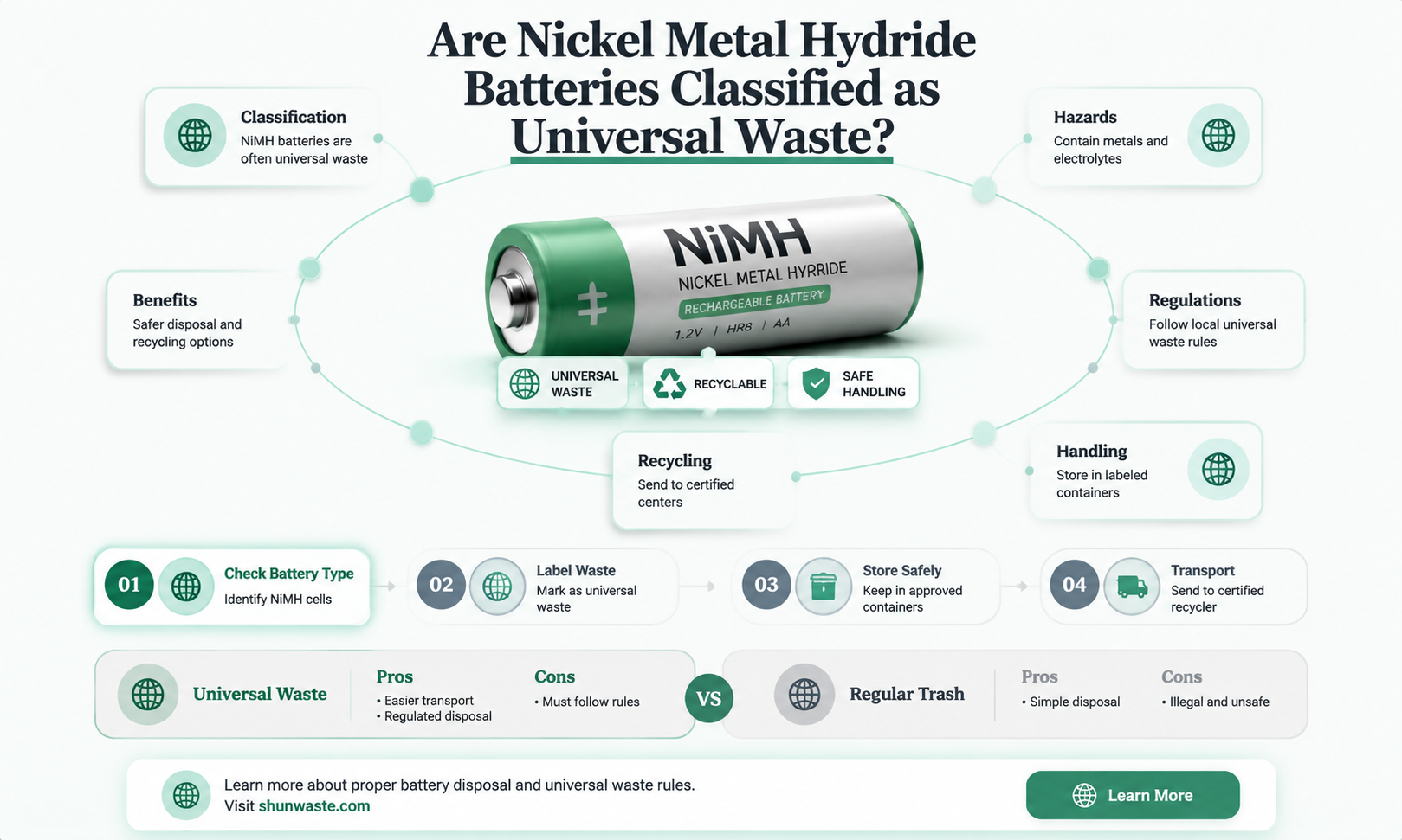 are nickel metal hydride batteries universal waste