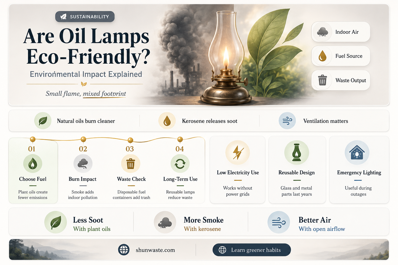 are oil lamps bad for the environment