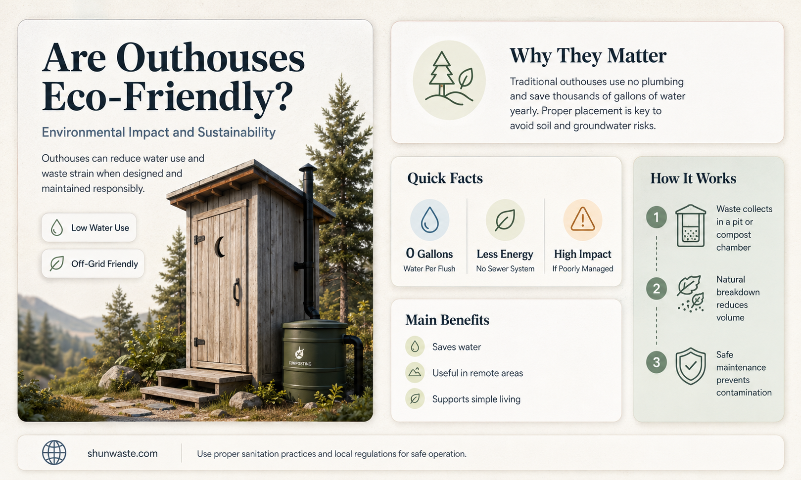 are out houses bad for the environment