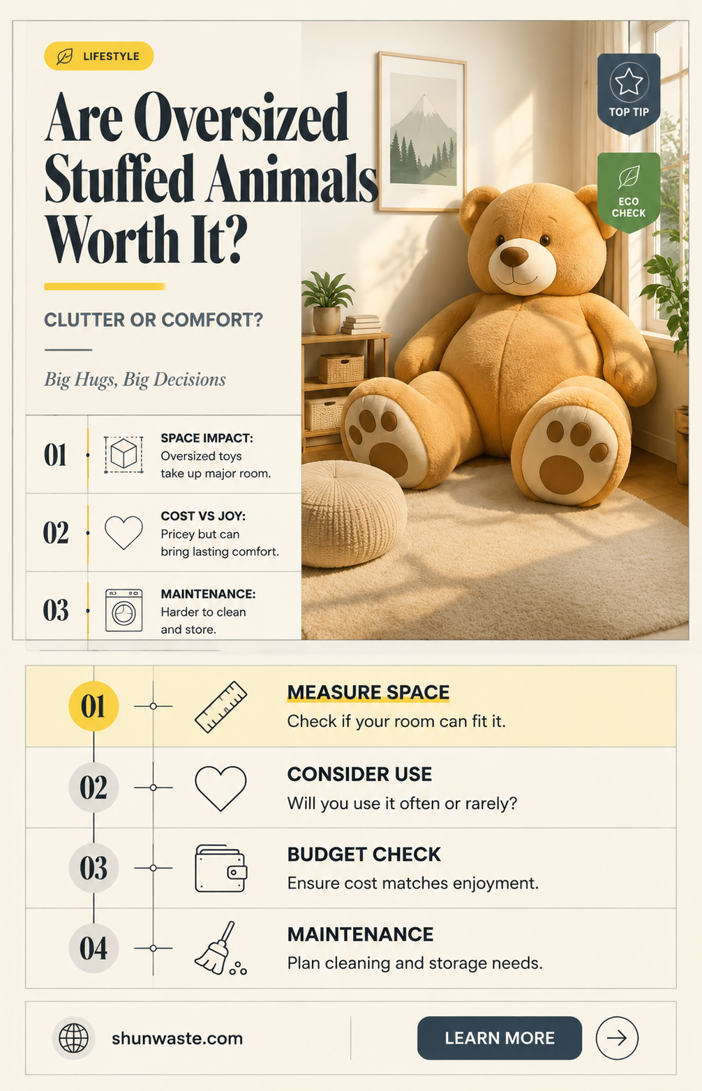 are large stuff animal waste of money