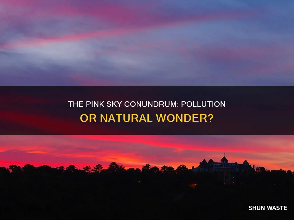 are pink night skies due to pollution