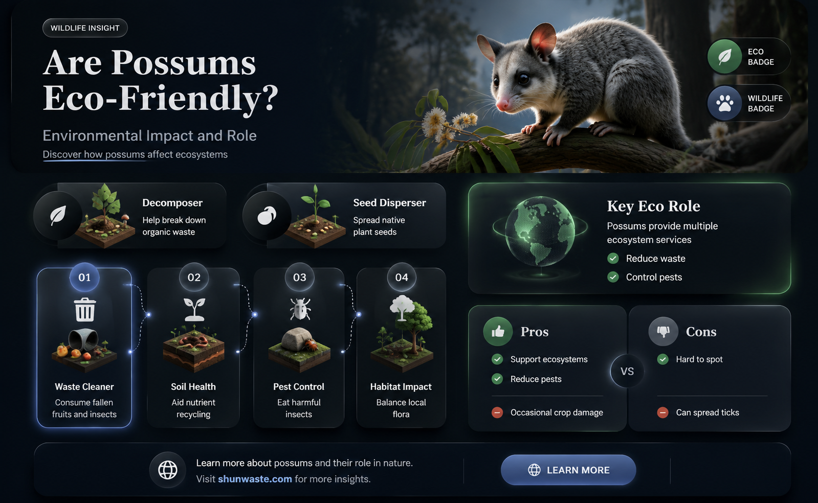 are possums bad for the environment