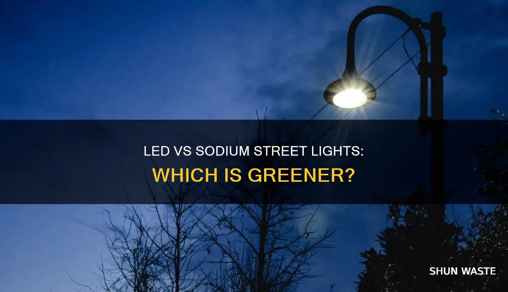 are sodium street lights less polluting than led