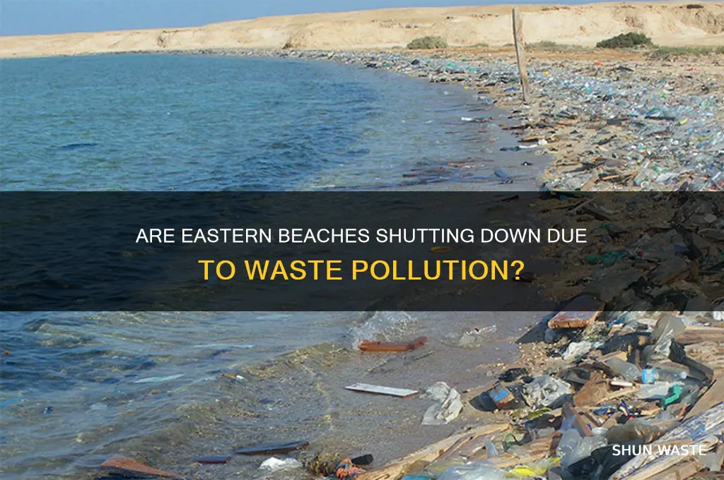 are the beaches out east being closed for waste