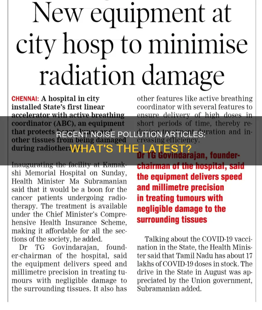 are there any recent articles about noise pollution