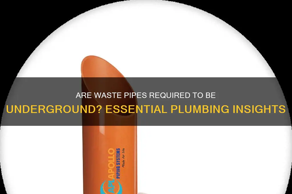 are waste pipes required to be underground