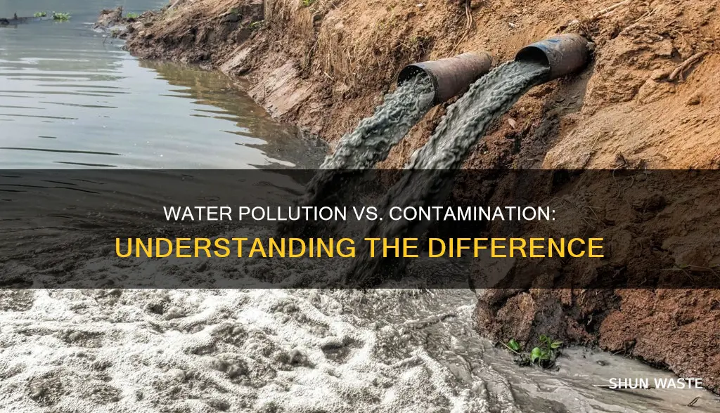 are water pollution and water contamination the same