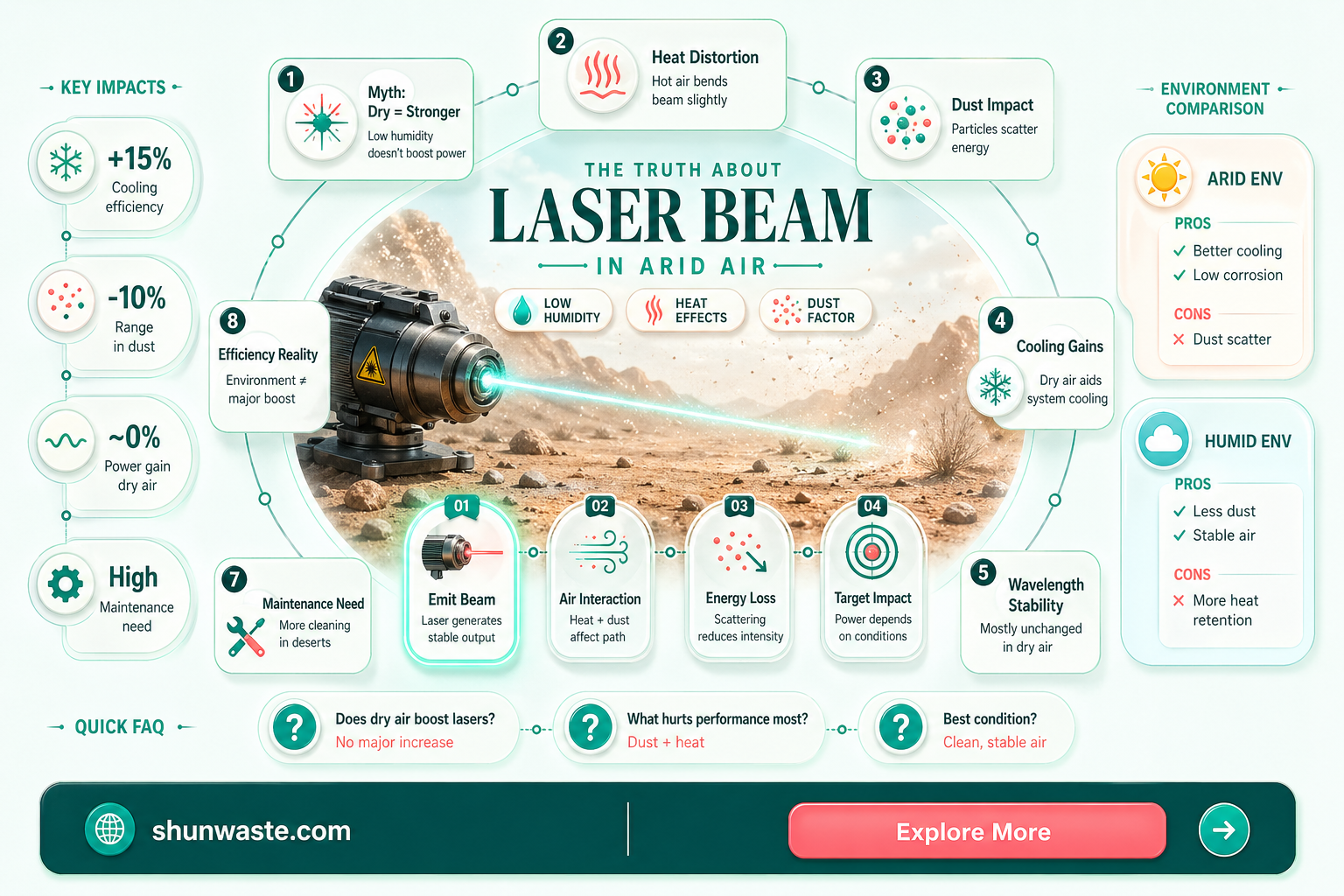are arid environments bad on laser