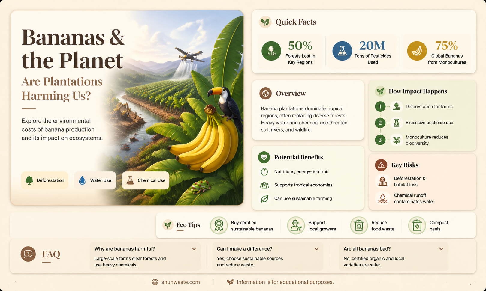 are bananas plantations bad for the environment