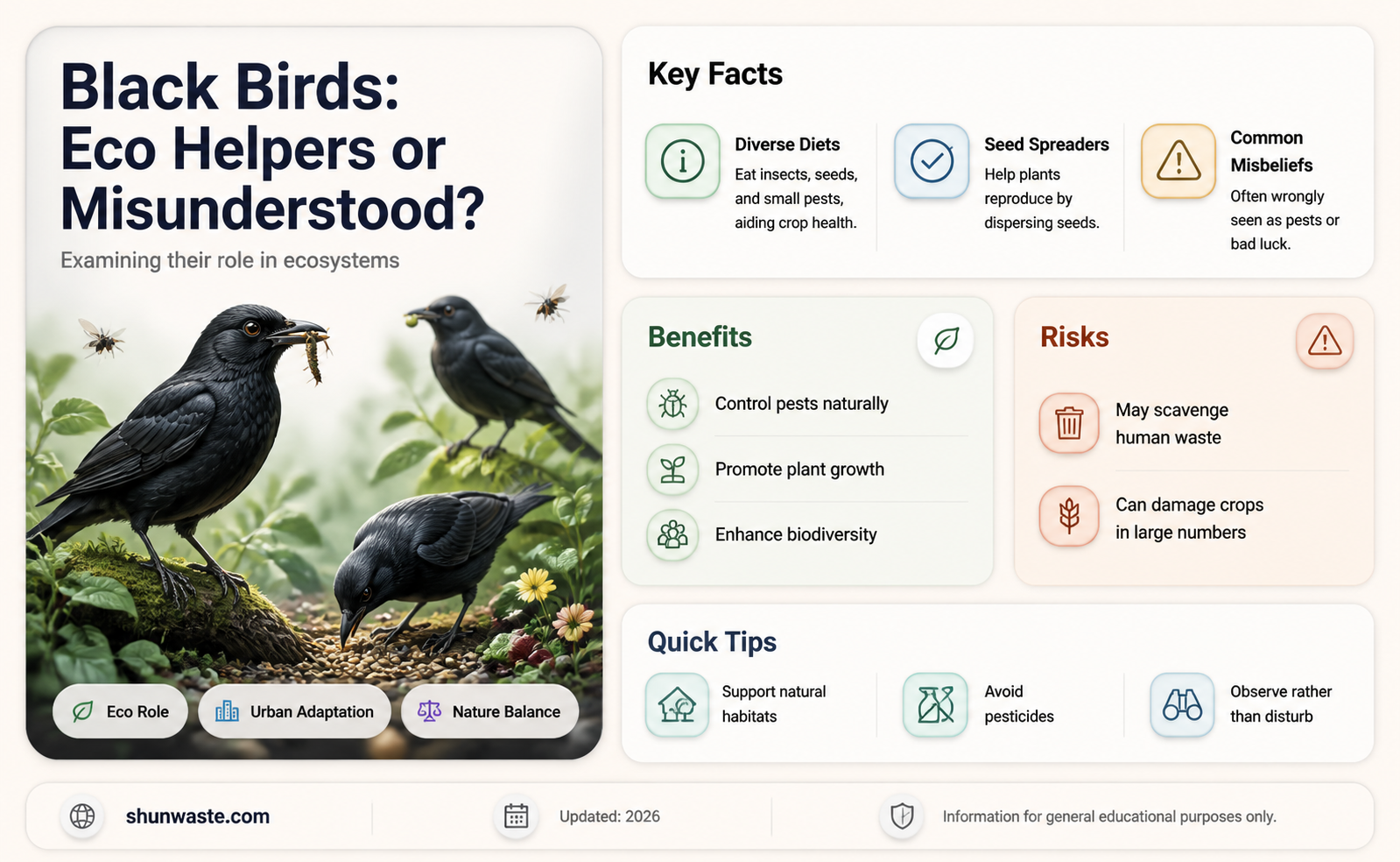 are black birds good for the environment