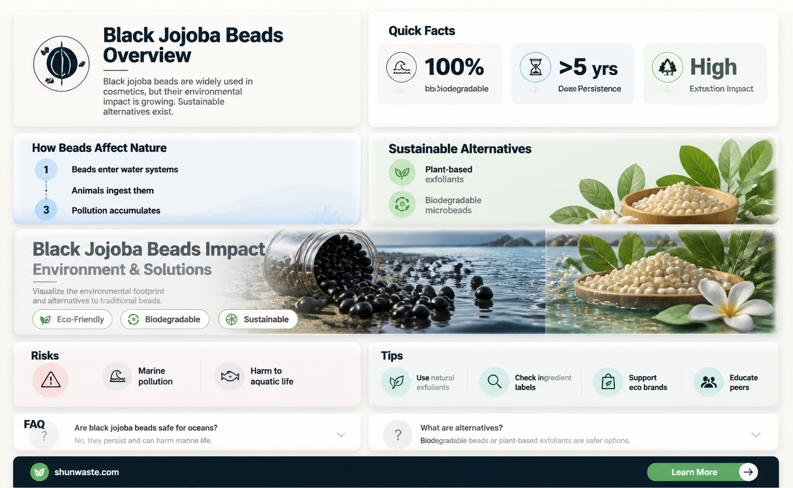 are black jojoba beads bad for the environment