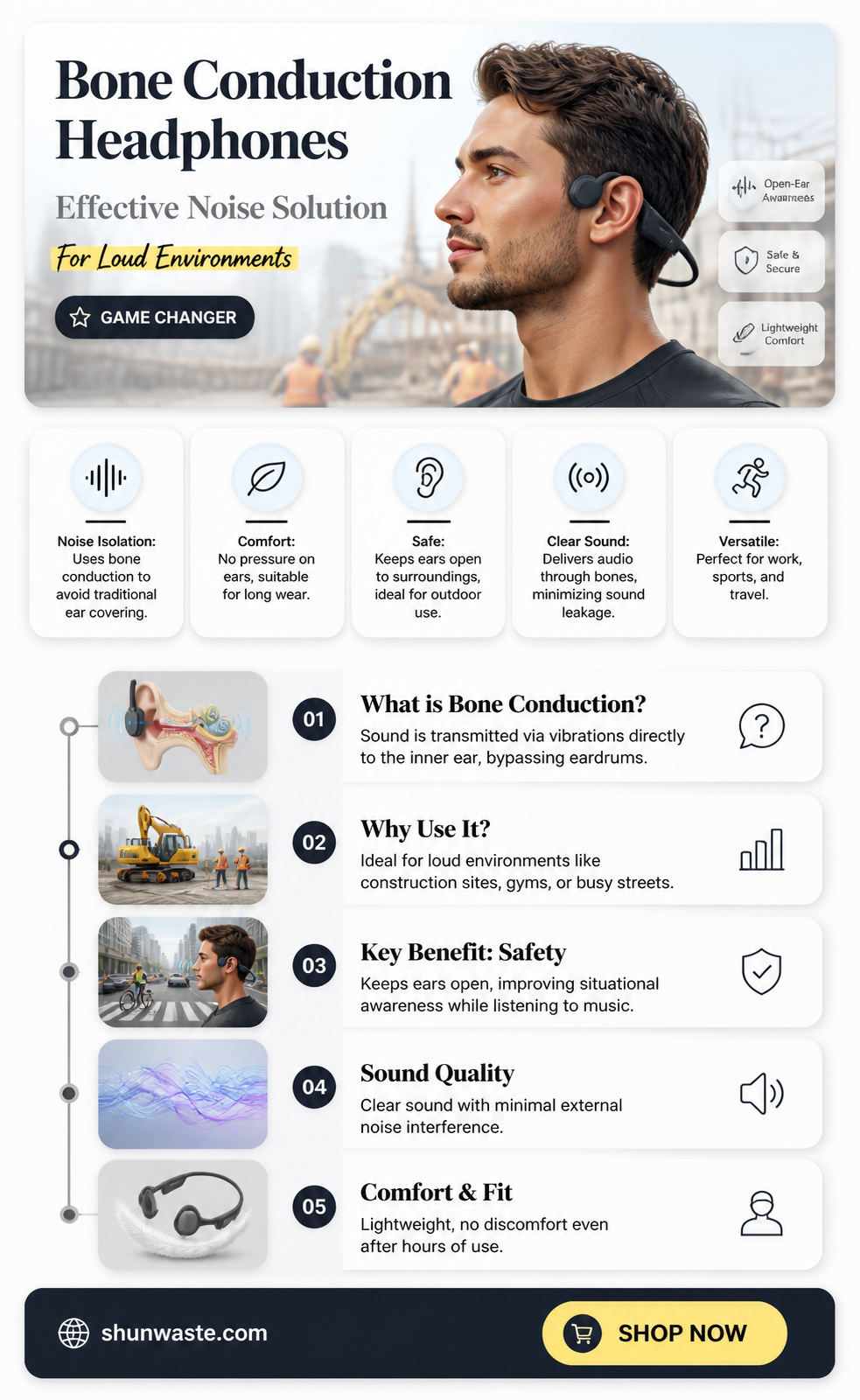 are bone conduction headphones good in loud environments