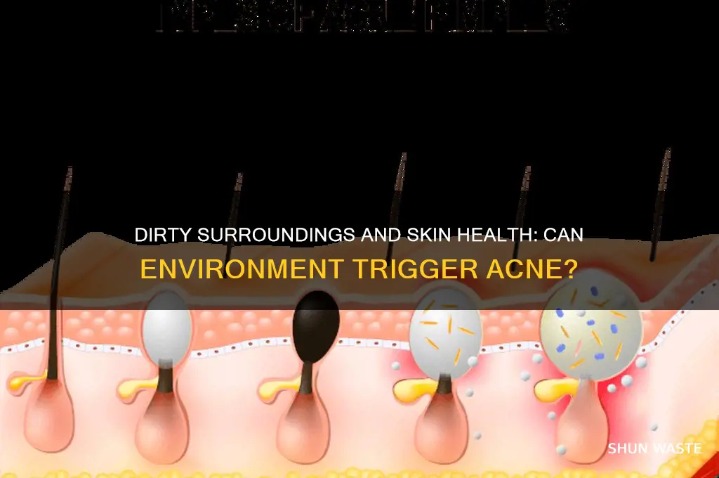 can a dirty environment cause acne