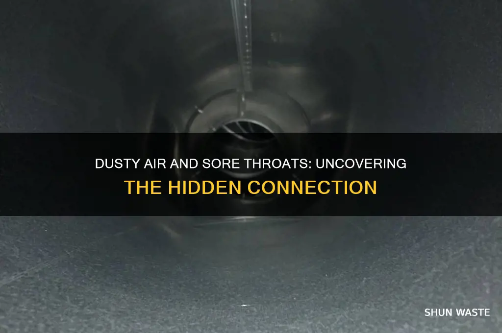 can a dusty environment cause throat pain