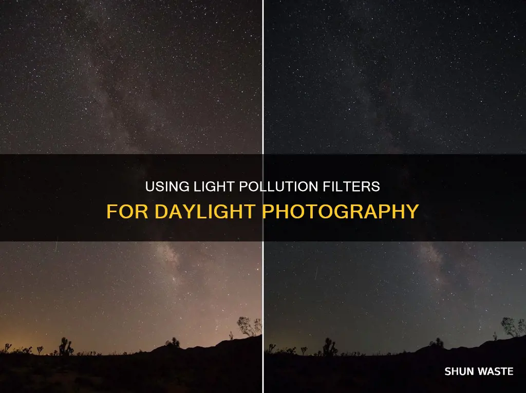 can a light pollution filter be used for daylight photos