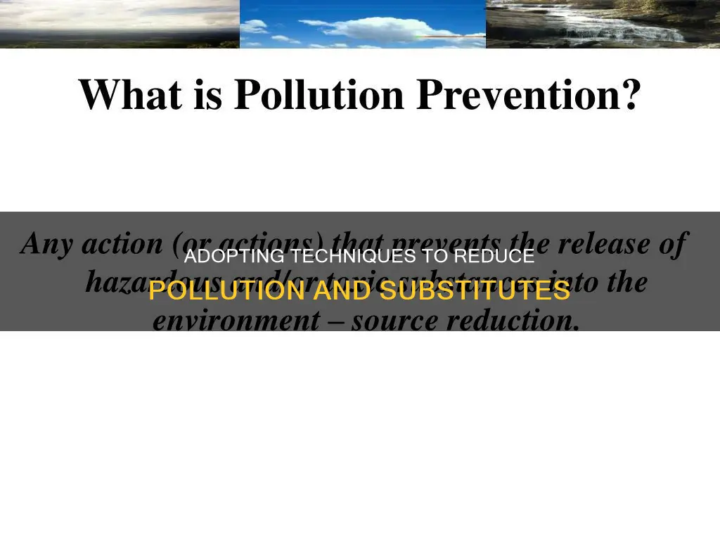 can adoption of pollution prevention techniques reduce pollution substitution