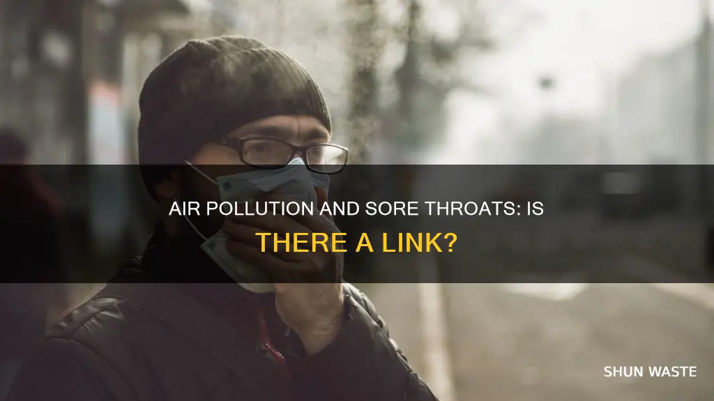 can air pollution cause sore throat