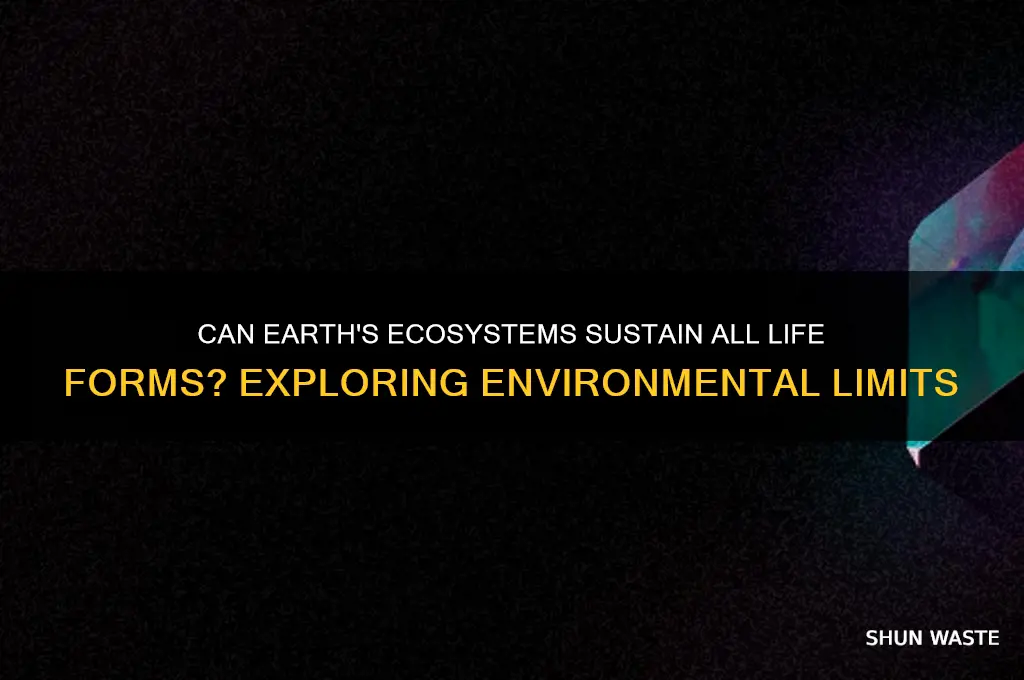 can all organisms be supported by the environment