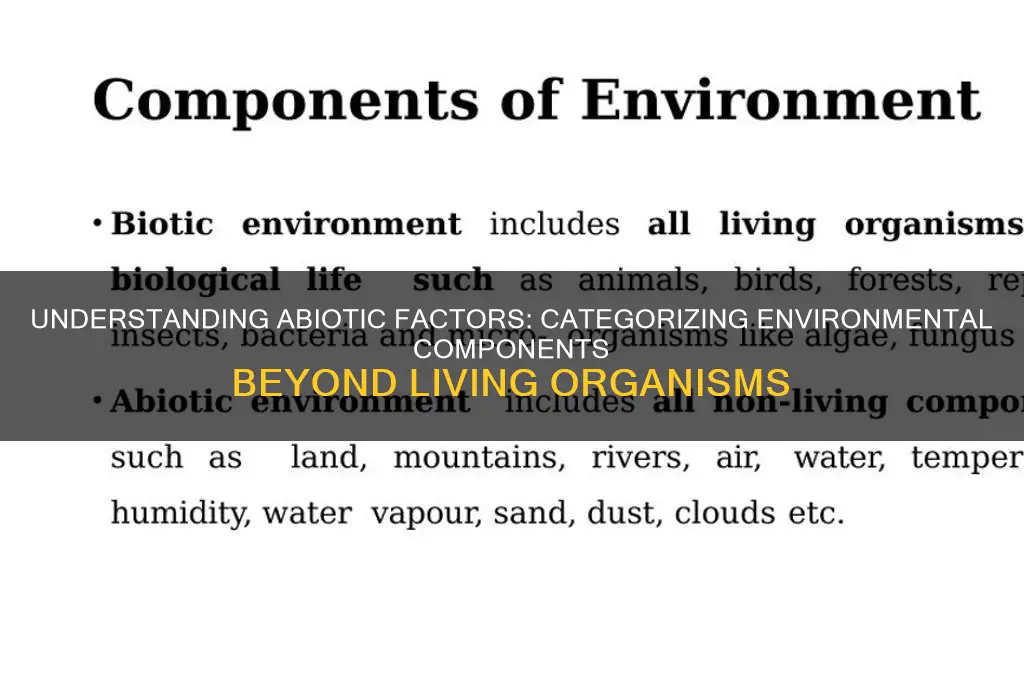 can an environment be categorized into abiotic