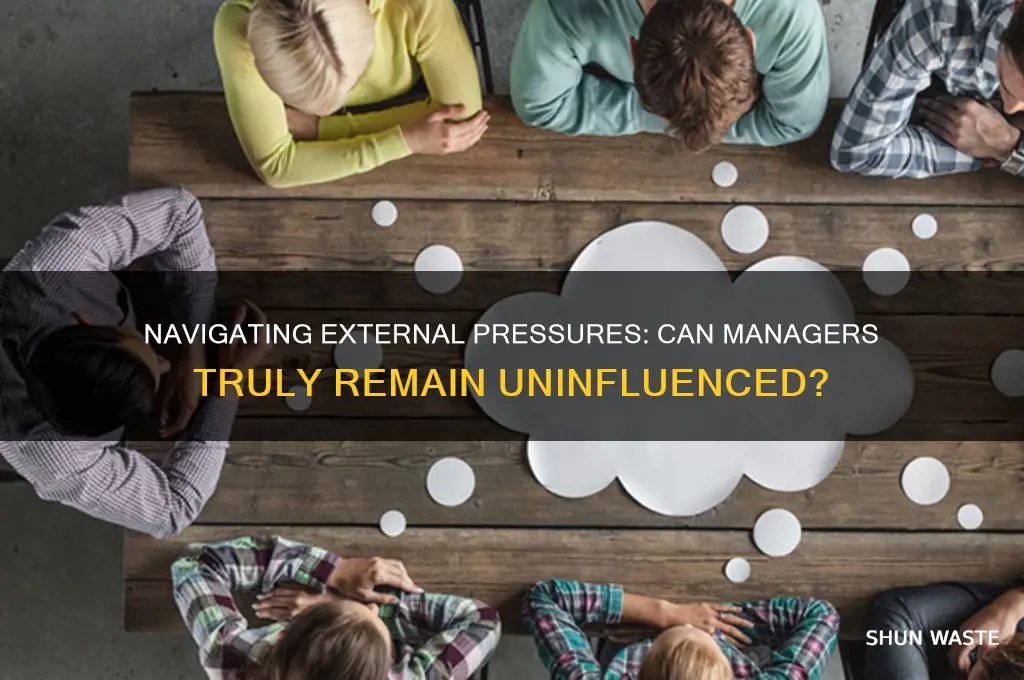 can any manager avoid being influenced by the external environment