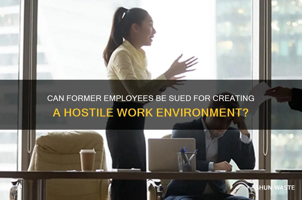 can i sue a former employee for hostile work environment