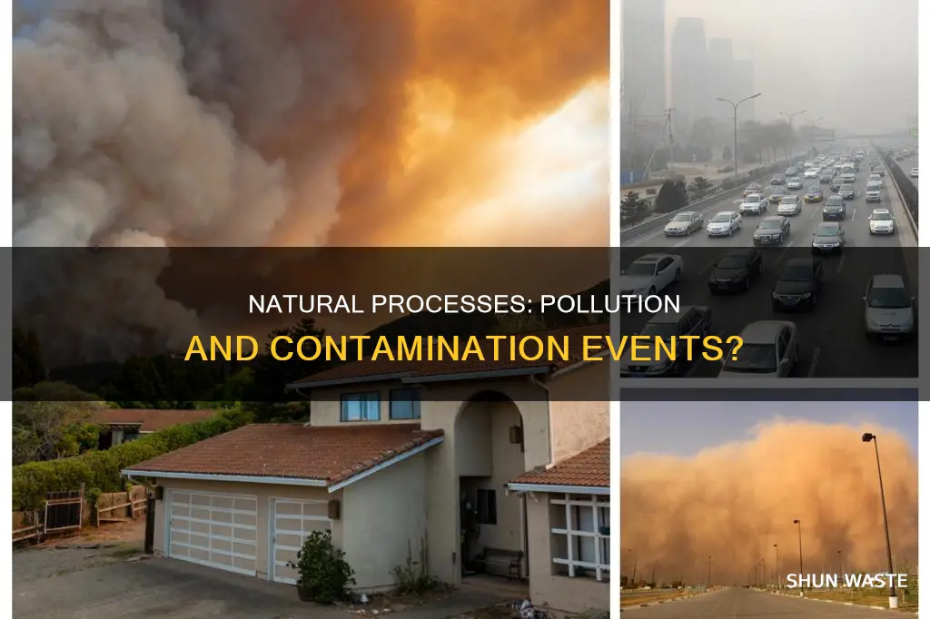 can natural processes result in pollution or contamination events