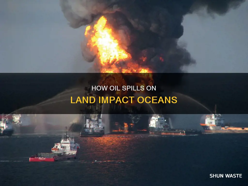 can oil spills on land pollute the ocean