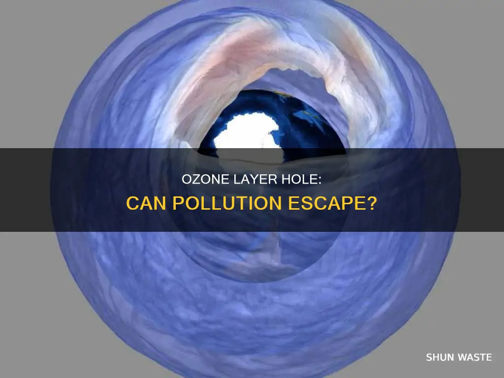 can pollution escape through hole in ozone layer