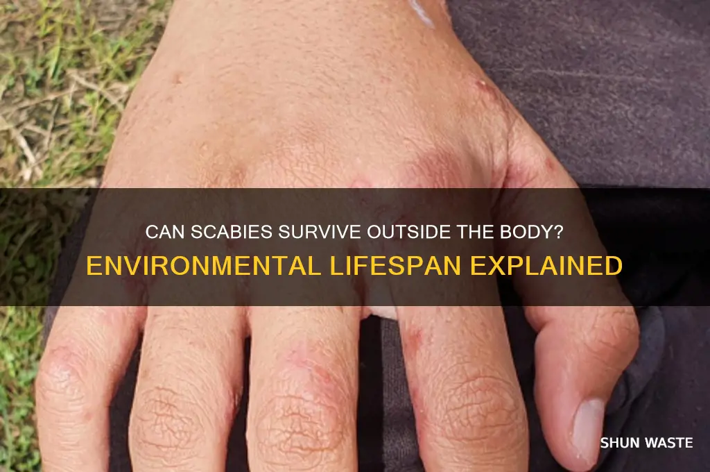 can scabies live in the environment