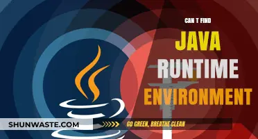 Troubleshooting: Can't Find Java Runtime Environment on Your System?
