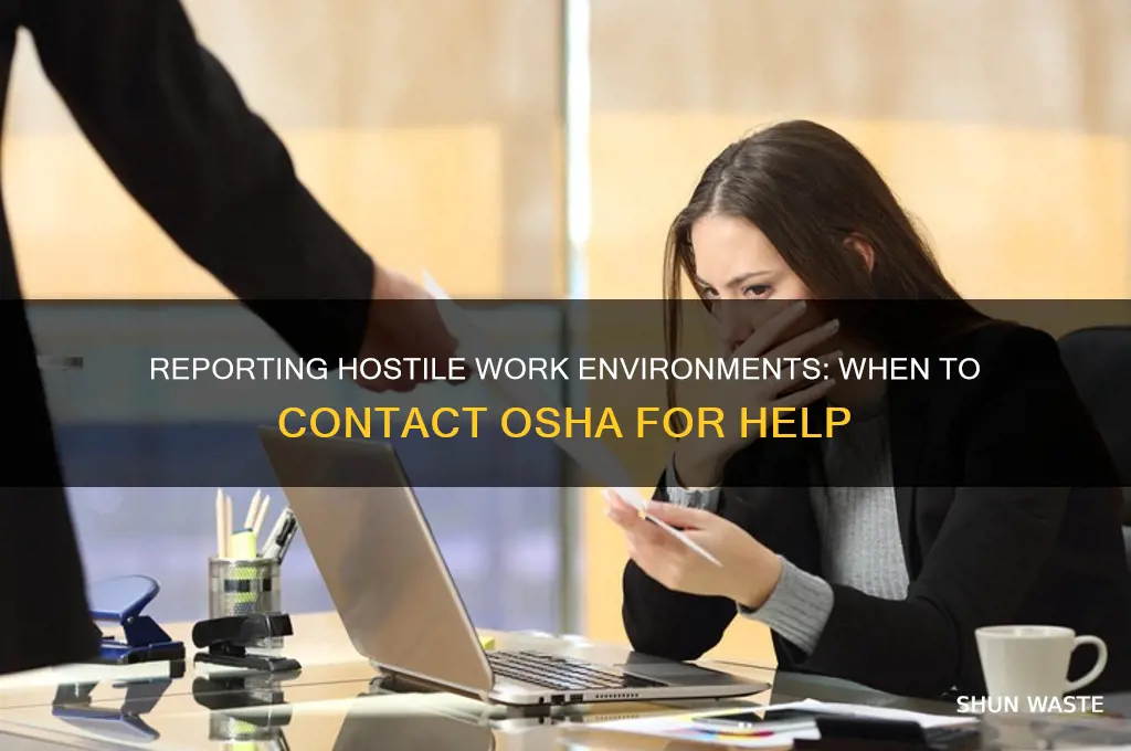 can you call osha for a hostile work environment