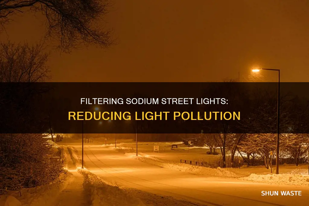 can you filter out sodium street lamp light pollution