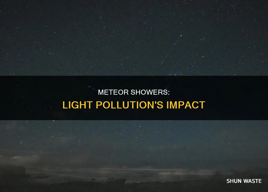 can you see meteor shower with lots of light pollution