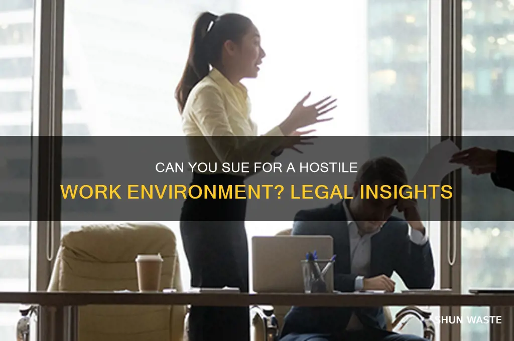 can you sue someone for trading a hostile work environment