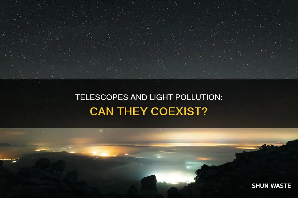 can you use a telescope with light pollution