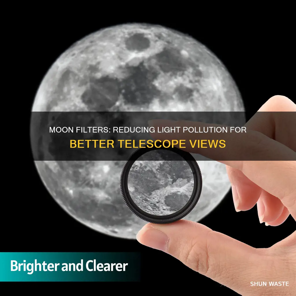 can you use moon filter as light pollution filter telescope