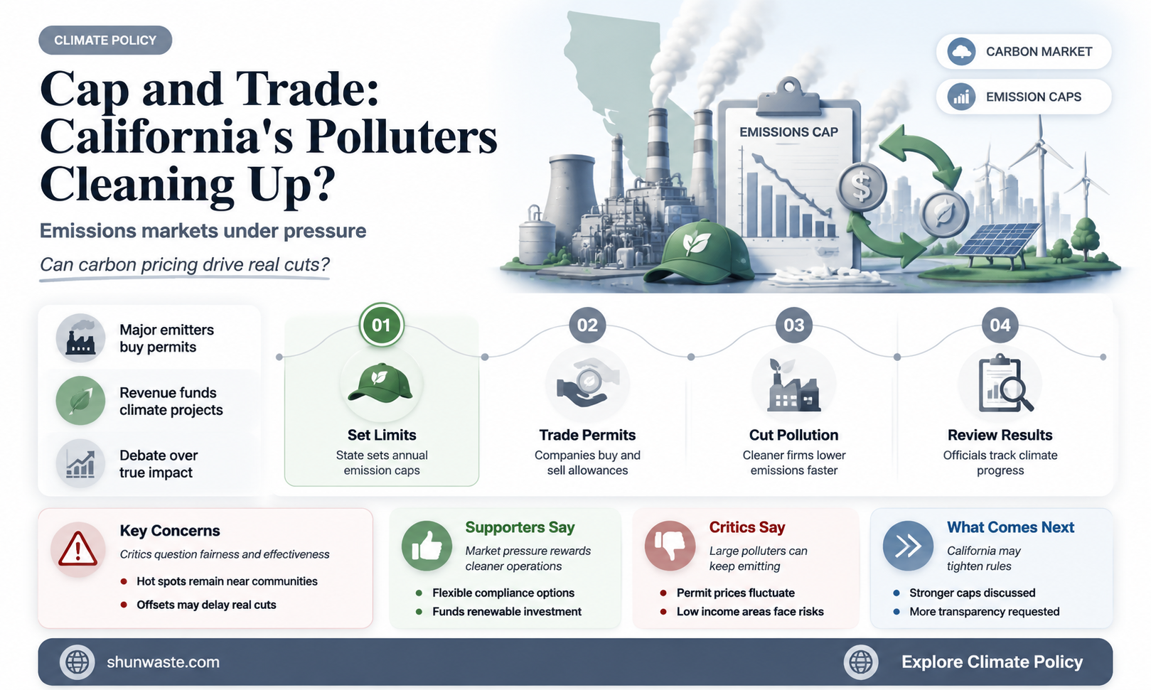 are polluters in california polluting less with cap and trade