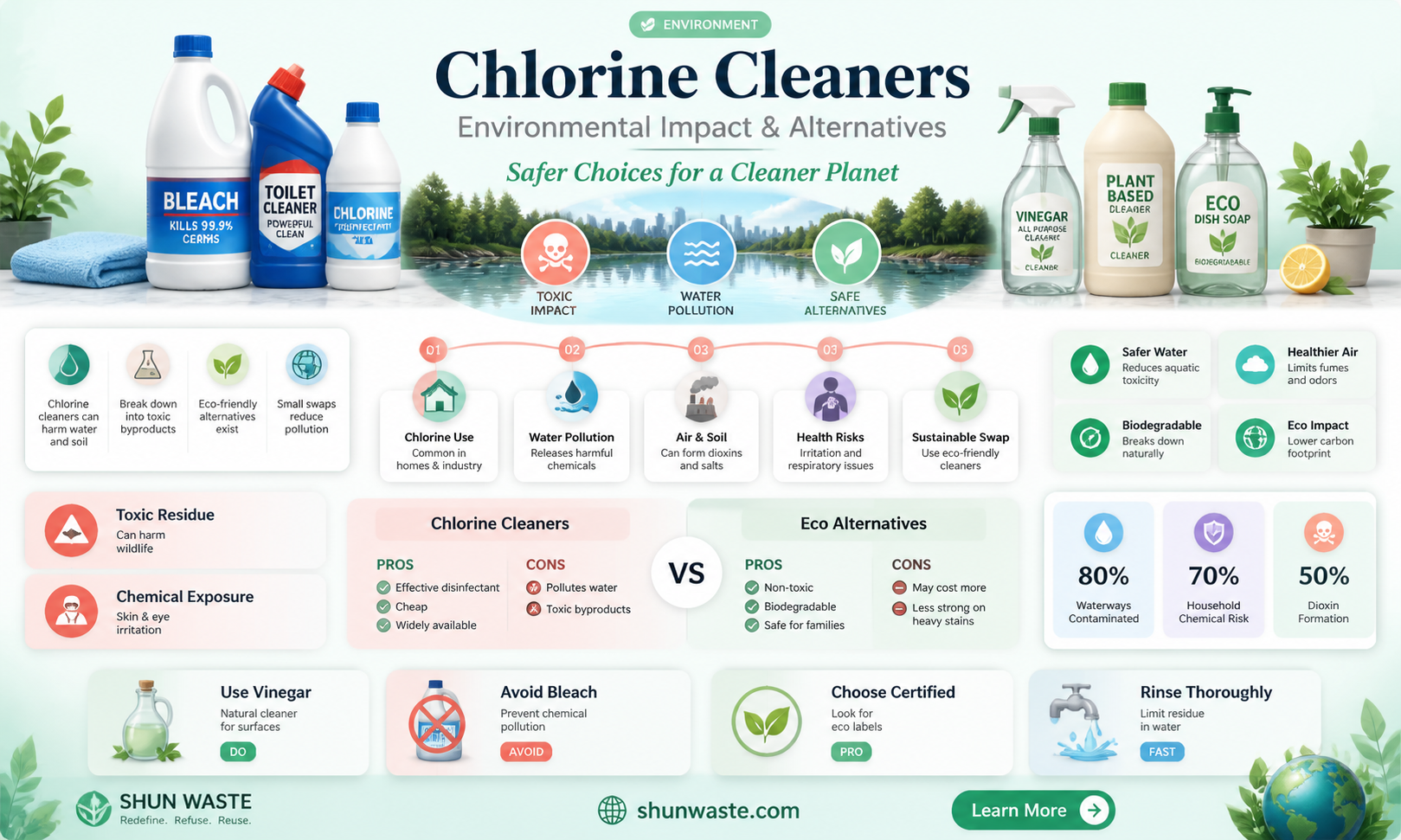 are chlorine cleaners bad for the environment