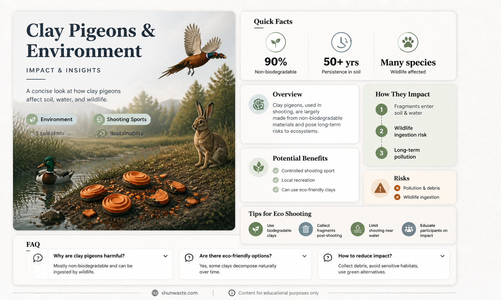 are clay pigeons bad for the environment