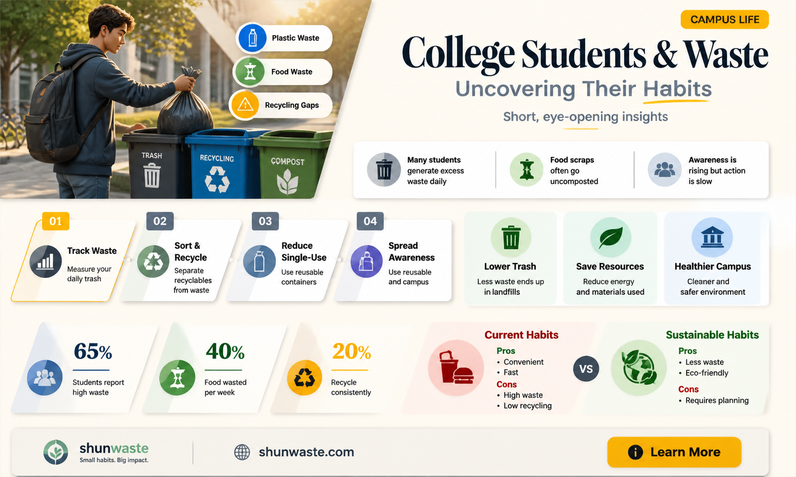are college students more wasteful on average