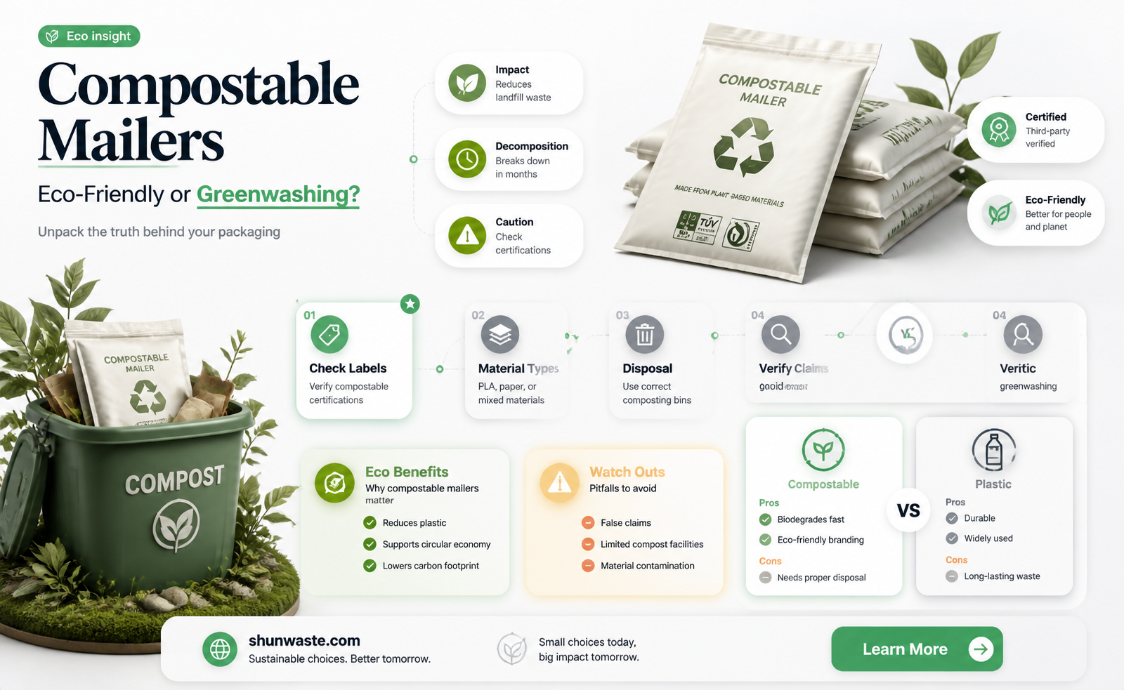 are compostable mailers good for the environment