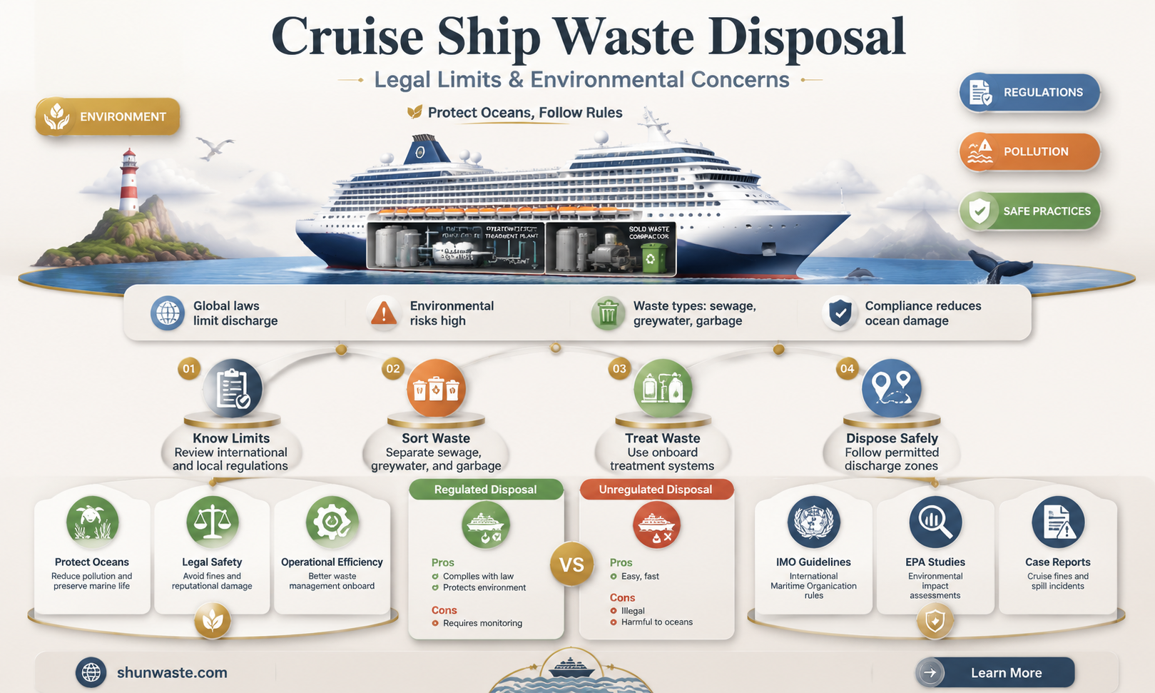 are cruise ships allowed to dump waste at sea